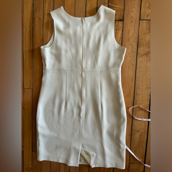 Vintage 90s ivory sheath suiting dress - Picture 6 of 8